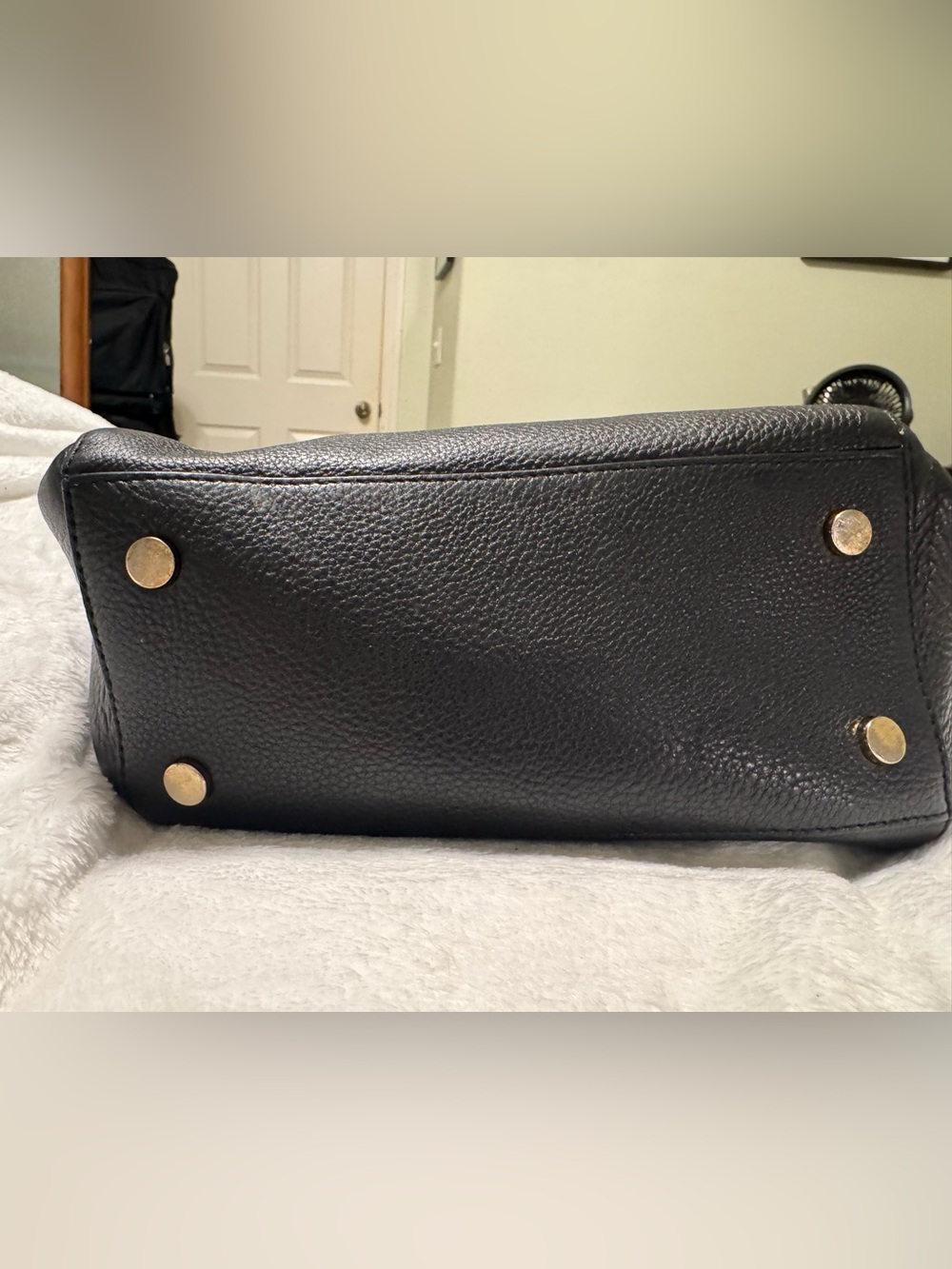 Michael Kors Black Pebbled Leather Tote with Gold Accents - Picture 2 of 8